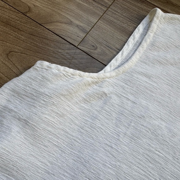 Eileen Fisher White Linen Boxy Tank Top Shirt Women’s Size Large Italian Fabric - Picture 10 of 13